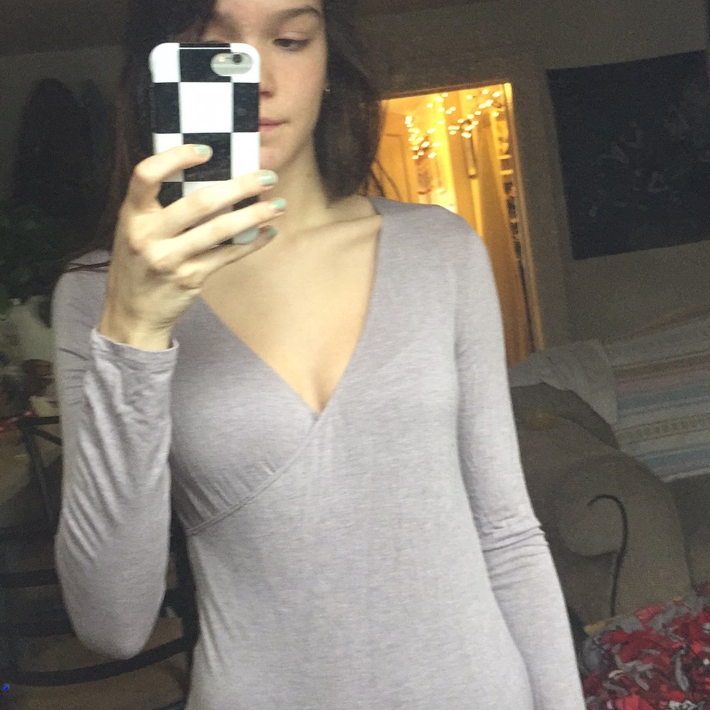 Purple cross bodysuit